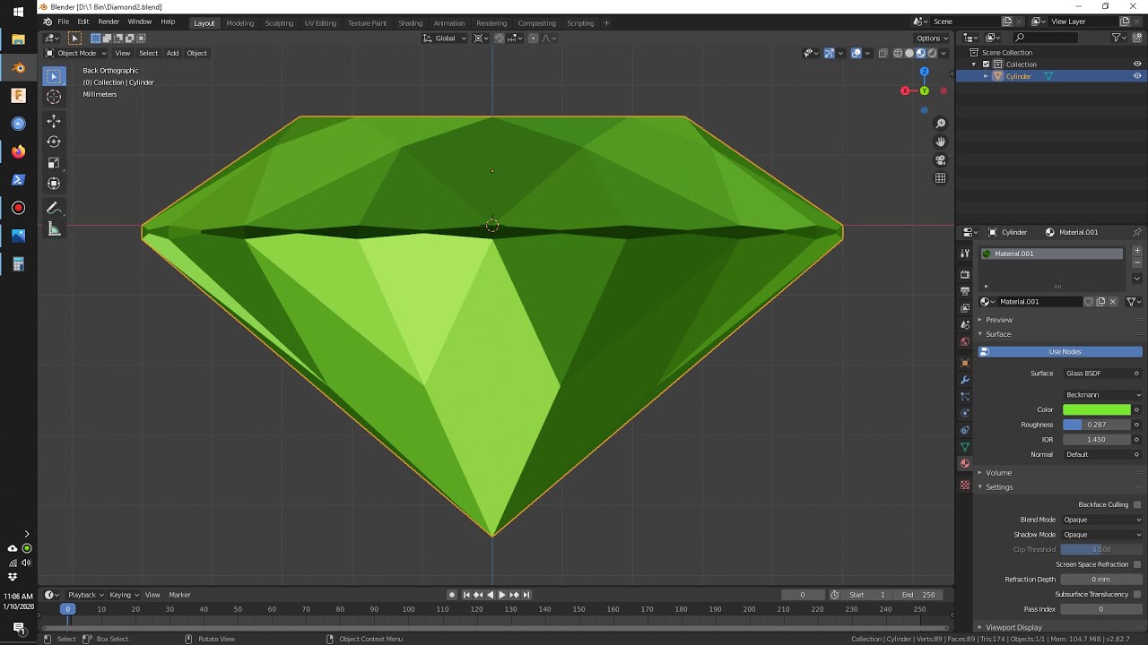 Blender 2.8 - Accurate Diamond Tutorial