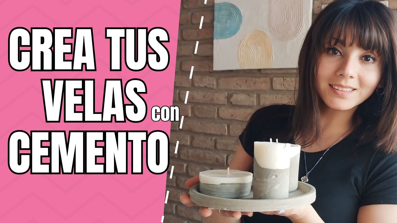 Velas cera de soja y cemento*velas decorativas* #diyprojects #velasaromaticas #velasdecorativas