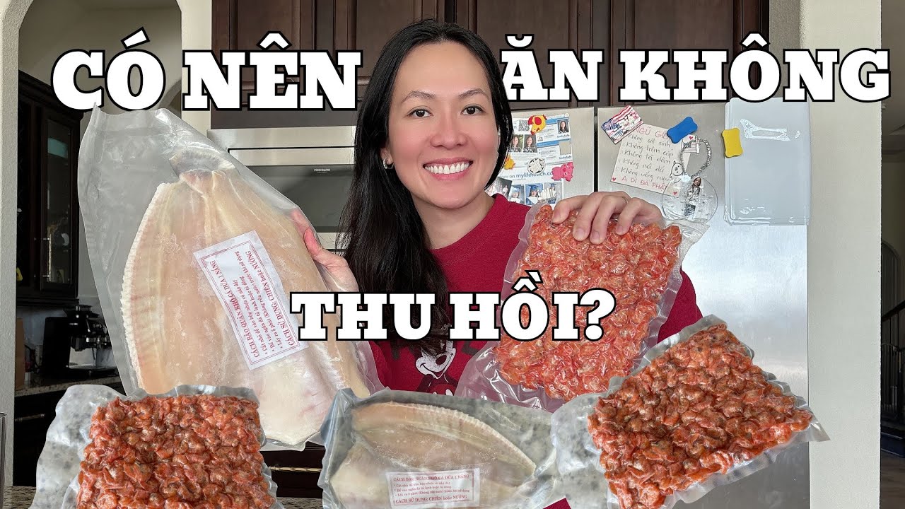 ĐEM CẢ THÙNG CÁ KHÔ QUA MỸ MÀ NGHE TIN THU HỒI - CÓ NÊN ĂN? || ĂN GÌ Ở MỸ