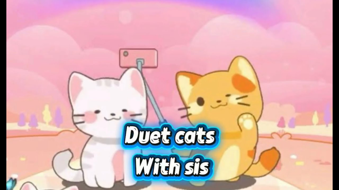 Playing dance monkey in duet cats with my sister | duet cats gameplay!