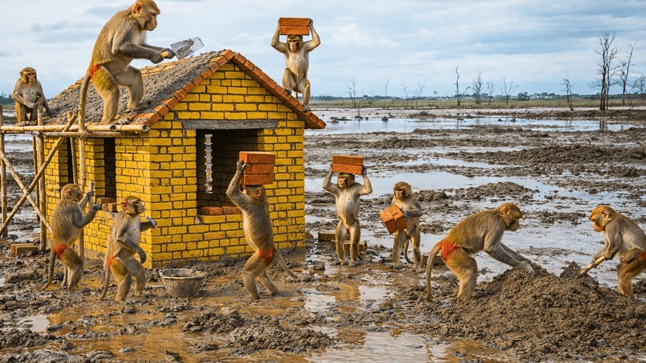 Indian Monkeys Build a Real House Like Humans &mdash; The Unbelievable Dream Home Project