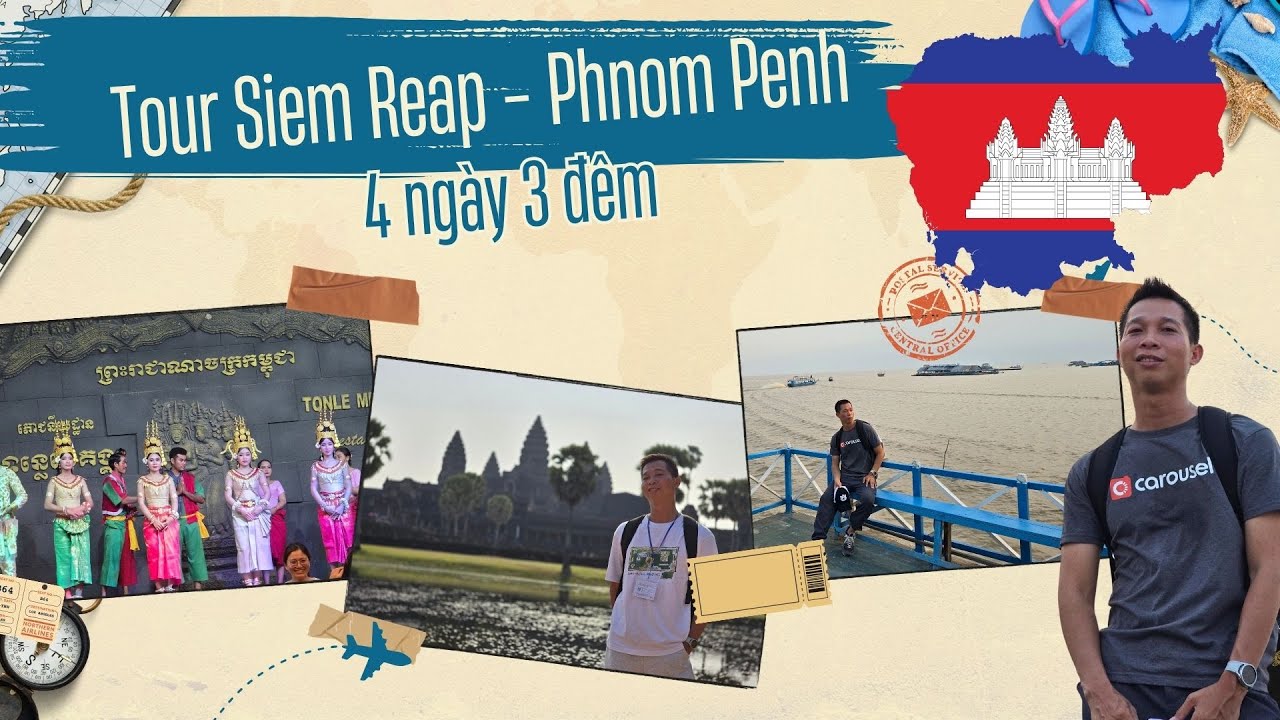 Tập 1 - Tour Campuchia: Siem Reap - Phnom Penh - Angkor Wat (4N3D) | CaLaCa Vlog