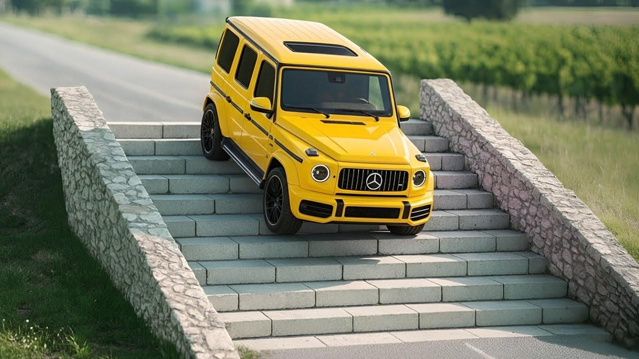 Cars vs Stairs on the Road Challenge #1 in BeamNG Drive