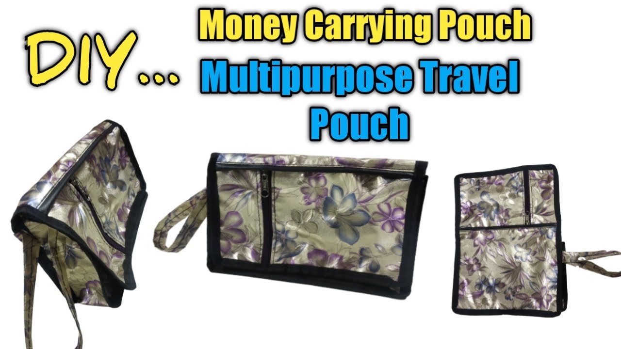 Handcuffs Cash Pouch | Money Carrying Pouch| Luggage| Multipurpose Travel Pouch flower print fom