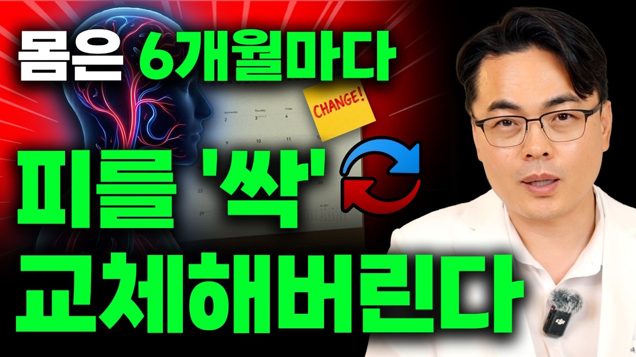 노화를 역행하는 골든타임. 몸은 6개월마다 혈액, 피를 싹 교체해버립니다.