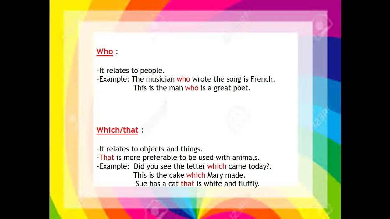 Unit 11- Grammar in use - Relative clauses