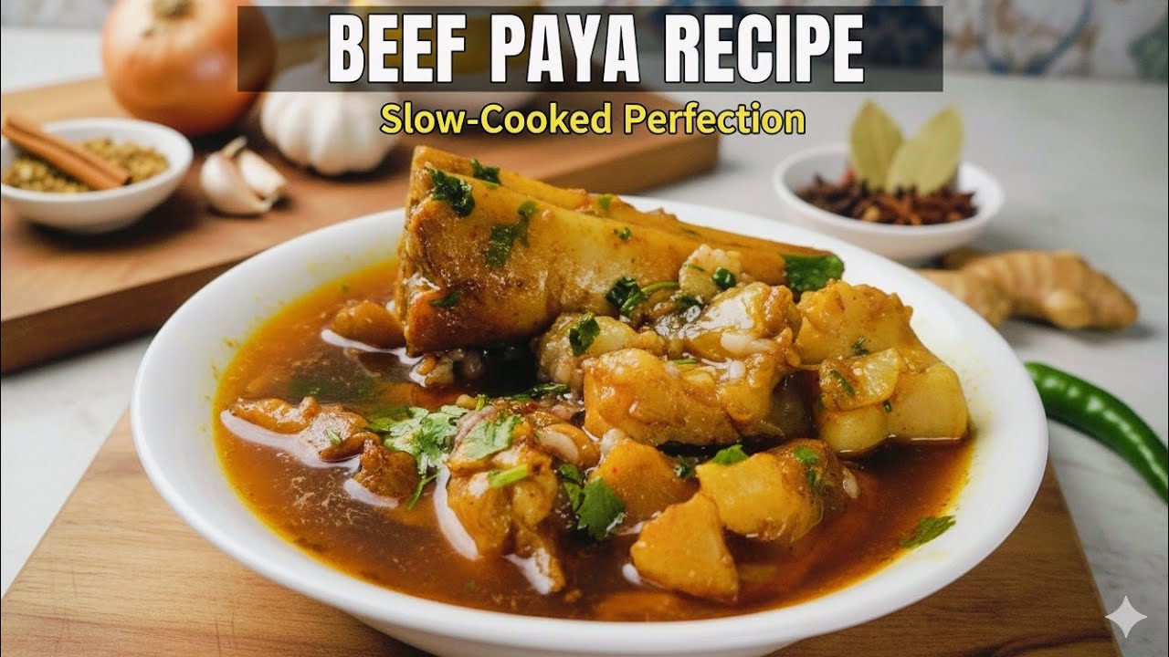 Makkhan jaisa naram Beef Paya | Traditional  Lucknowi Style Paya Shorba Secret | The Qaiyoom Kitchen