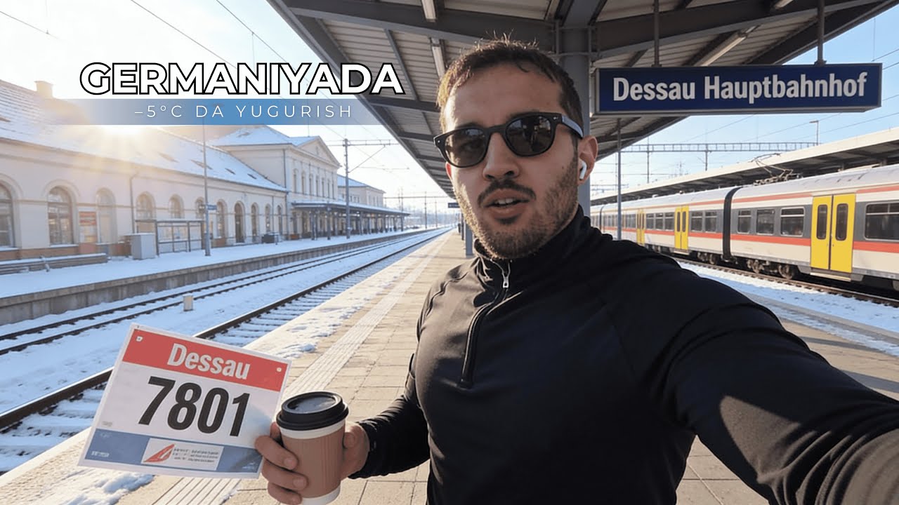 Qorli Germaniyada 1 kun: Dessau - Wittenberg shaharda yugurish vlogi / 4 yevroga 5KM yugurudik