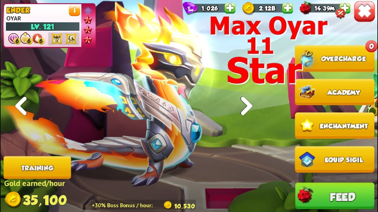 Max Oyar upgrade to 11 star-Dragon Mania Legends | Block and Snuggle Dragon Weekend Event | DML