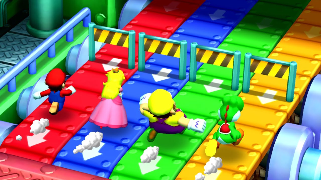 MARIO PARTY THE TOP 100 MINIGAMES - MARIO VS WARIO VS YOSHI VS PEACH