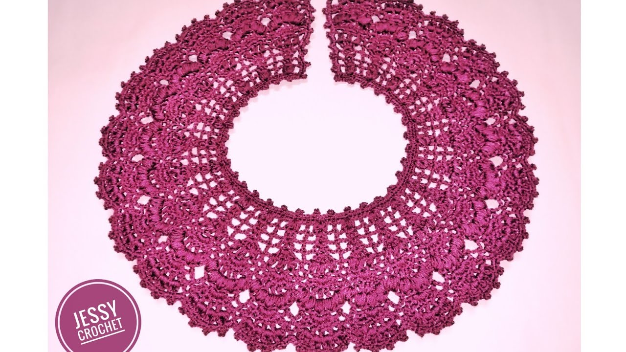 صدر كروشى دائرى انيق جدا / كولة كروشيه مثالية مع شرح مفصل للمبتدئين / crochet collar
