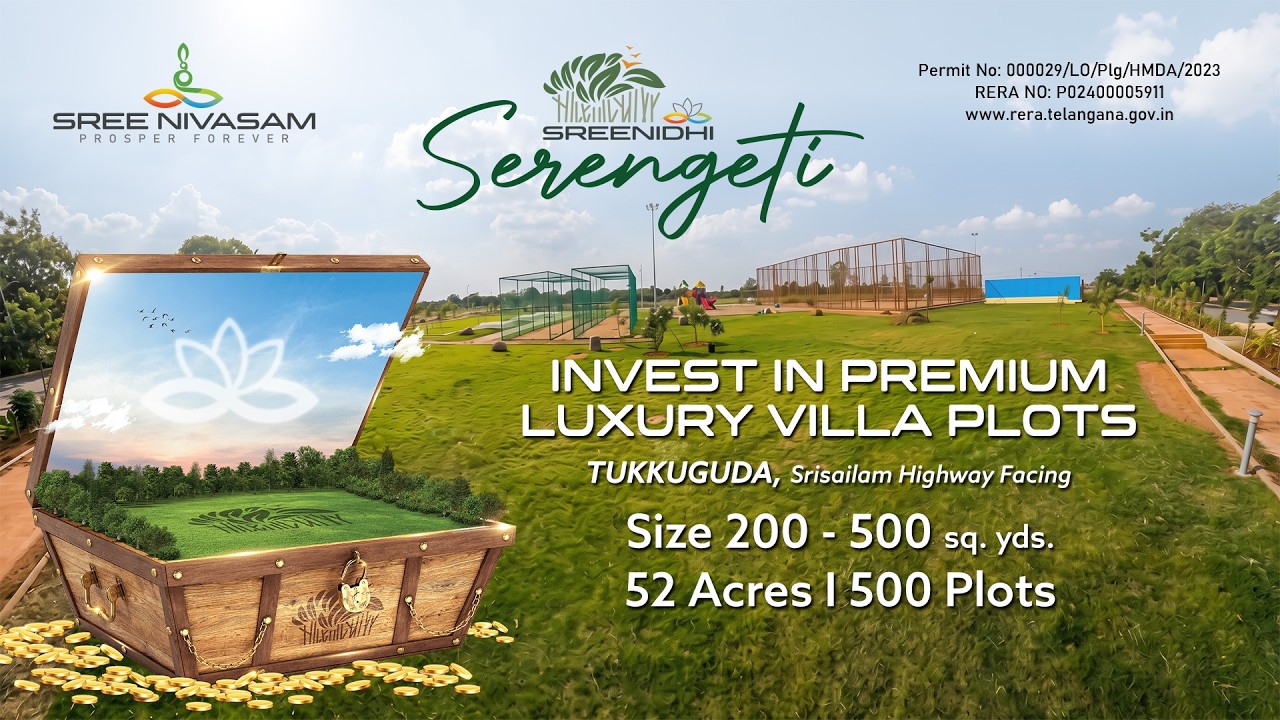 Sreenidhi Serengeti Walkthrough Video | Luxury Villa Plots in Tukkuguda | Sree Nivasam Infra