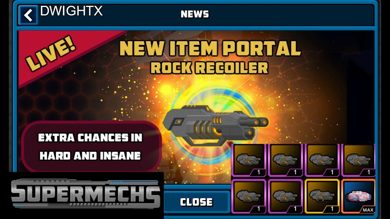 Supermechs⛅ Rock Recoiler 🌀 & (Portal Farming)