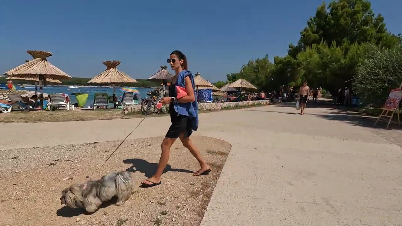 Punat na otoku Krku plaza beach 2024 Croatia