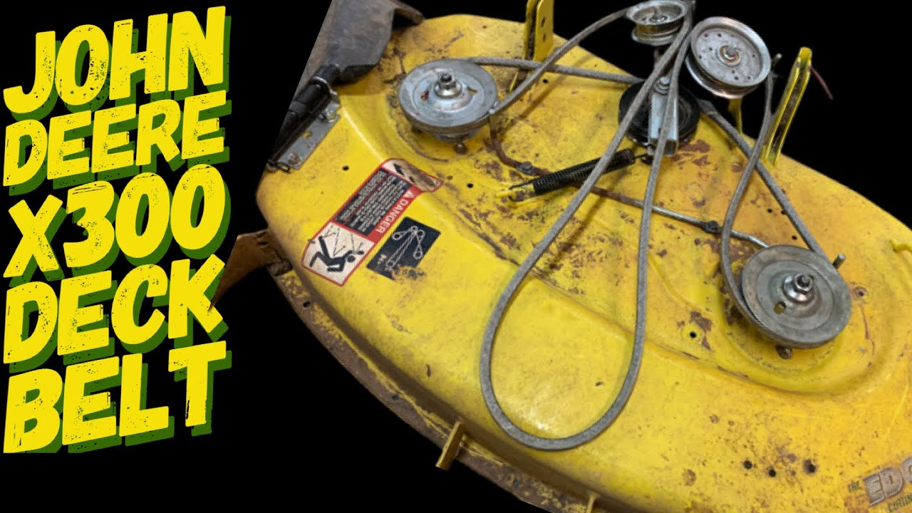 JOHN DEERE X300 DECK BELT ROUTING THE EASY WAY