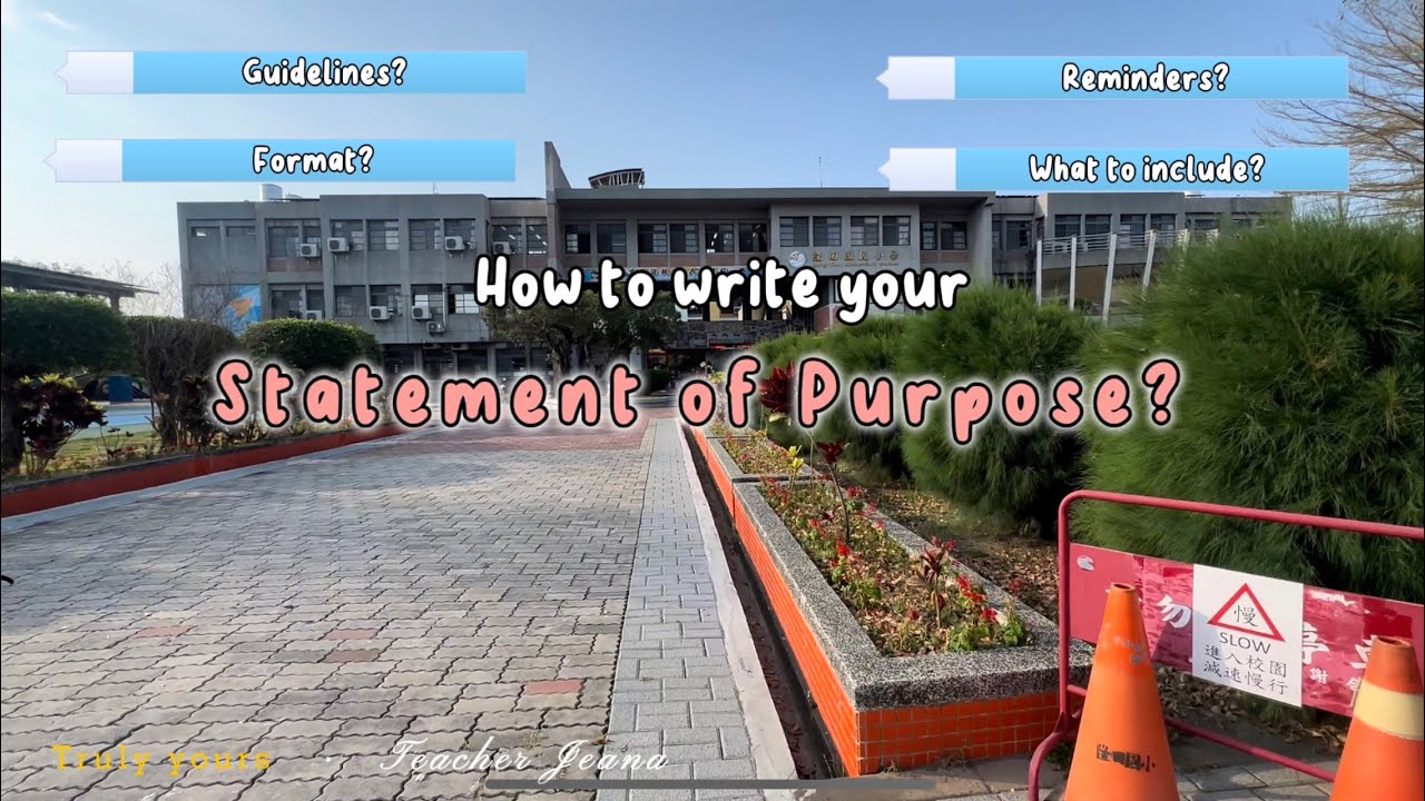 How to write your Statement of Purpose? | ESL Teacher | Teacher Jeana