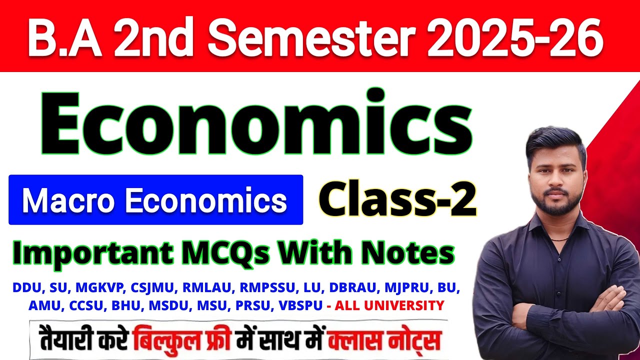 BA 2nd semester economics | ba 2nd semester economics important questions 2025