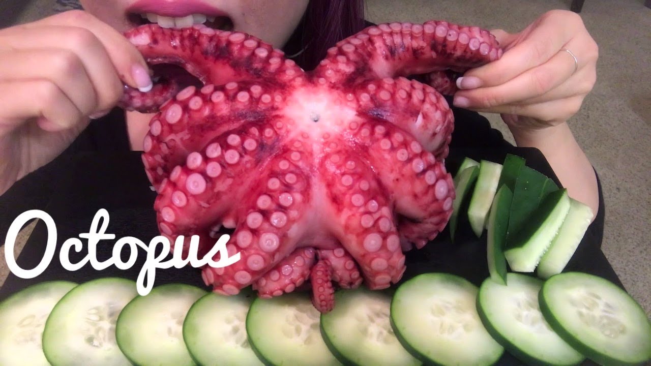 ASMR 🐙WHOLE OCTOPUS | EATING SOUNDS (No Talking)
