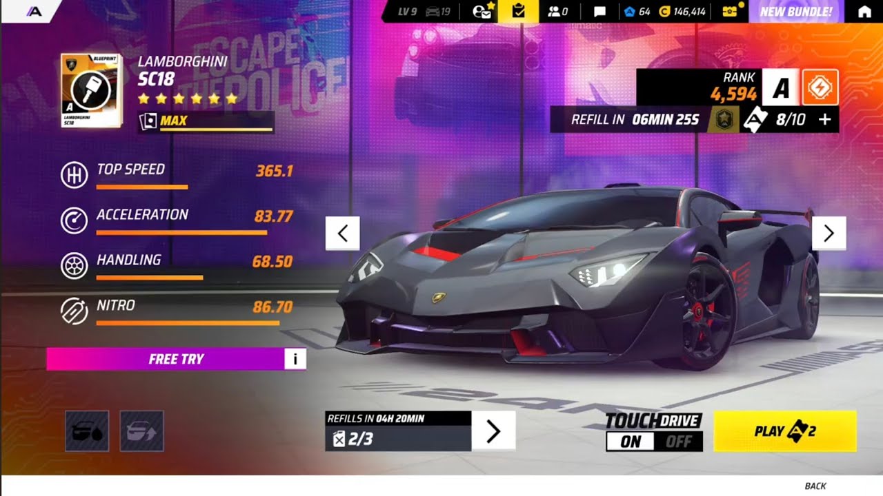 Asphalt   legends lamborghini sc18