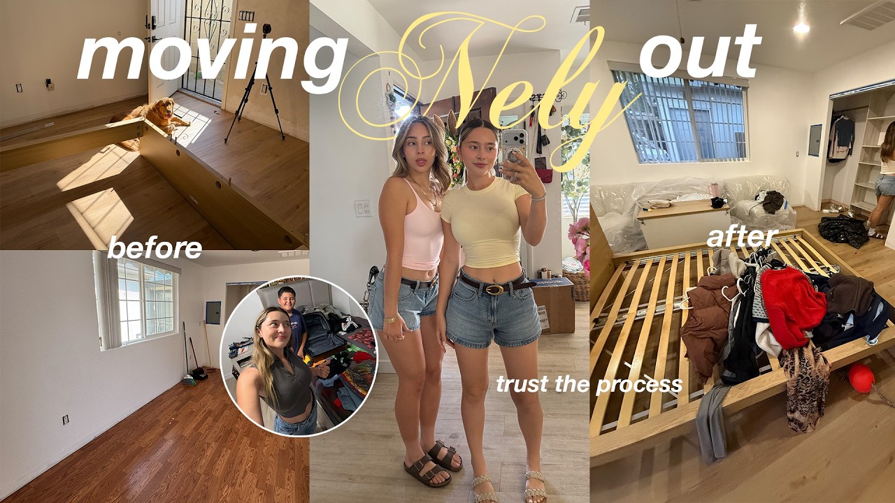 moving out my little sister to her FIRST apartment *renovation, building furniture, packing*