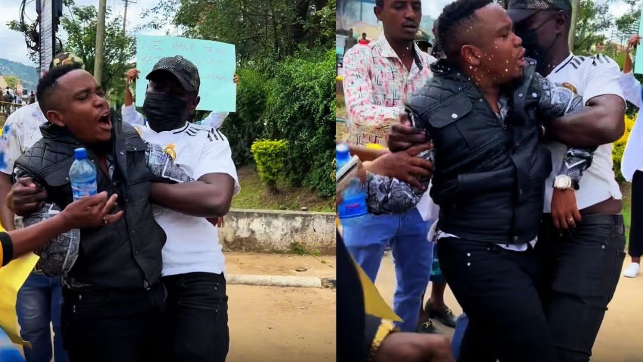 BREAKING! Comedian Sammy kioko Arrested and beaten up by the police at machakos offices 