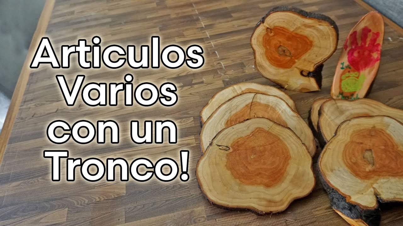 Como APROVECHAR UN TRONCO YA CORTADO Y HACER VARIOS ARTICULOS DECORATIVOS 🌳