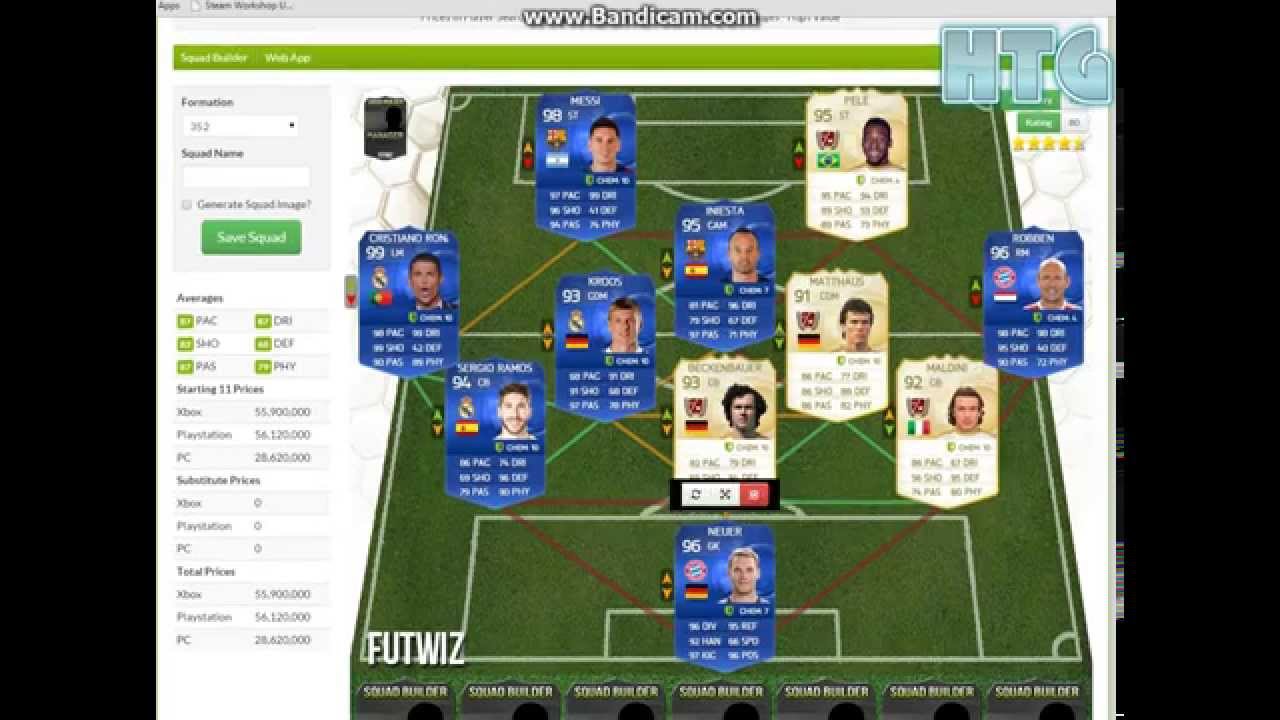 Futwiz Squad Builder: The Ultimate Dream Team: Fifa 15