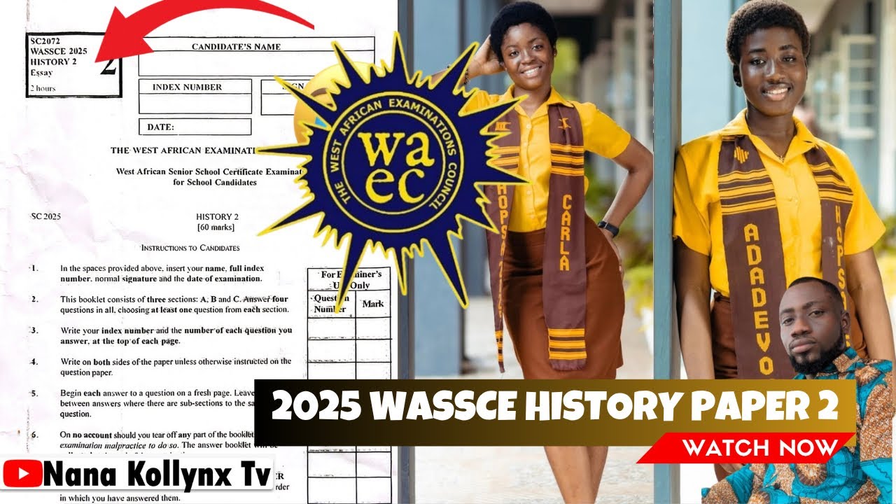 WASSCE History 2025 Past Questions Essay Solved | Paper 2