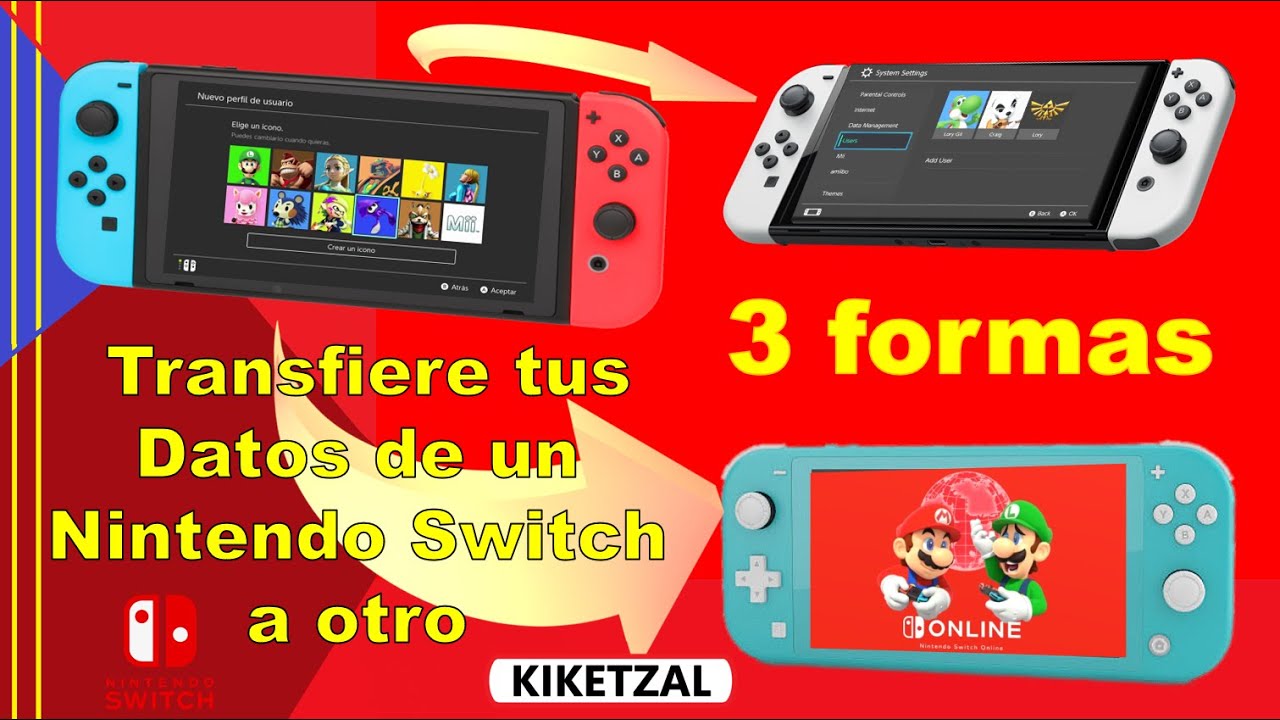 3 FORMAS DE PASAR DATOS DE GUARDADO y USUARIOS DE UNA NINTENDO SWITCH a OTRA.