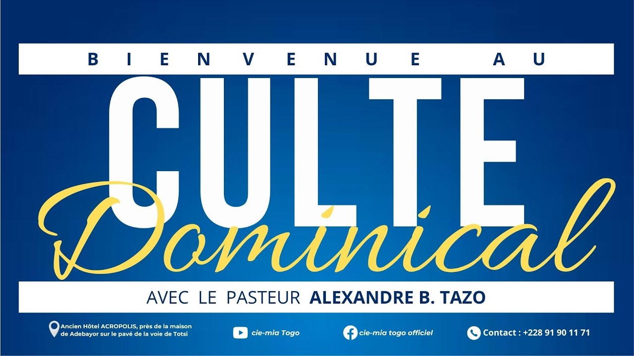 Culte Dominical du 09/11/2025 | Pasteur Alexandre B. TAZO
