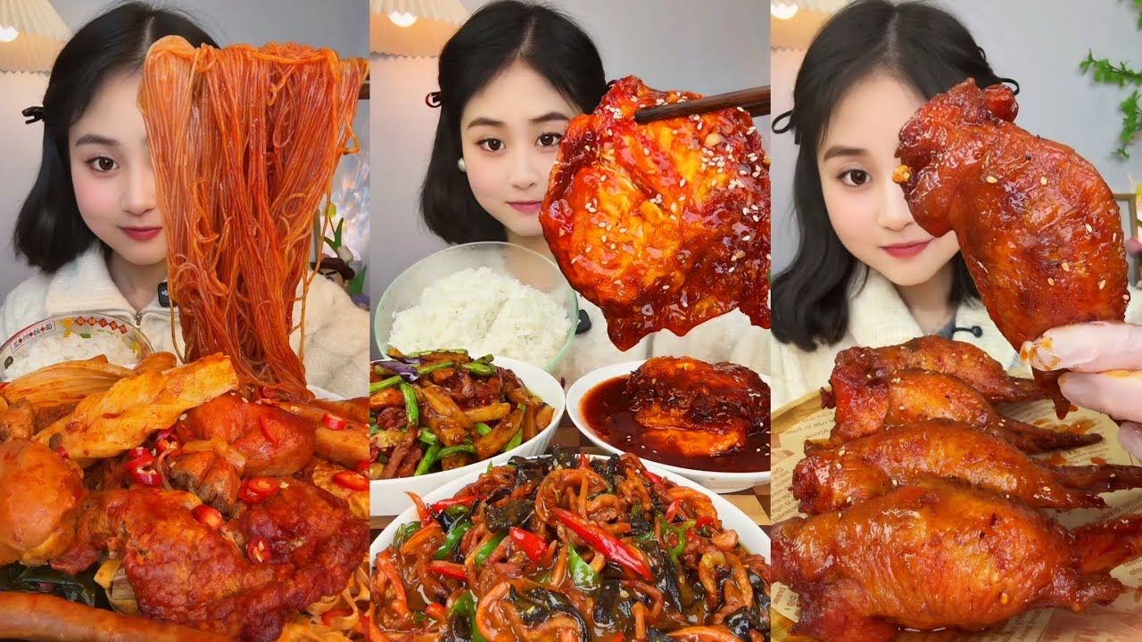 ASMR EATING SPICY AND HOT Korean Noodles 먹방 | Chinese Spicy Food ASMR 중국먹방 | ASMR Eating Video