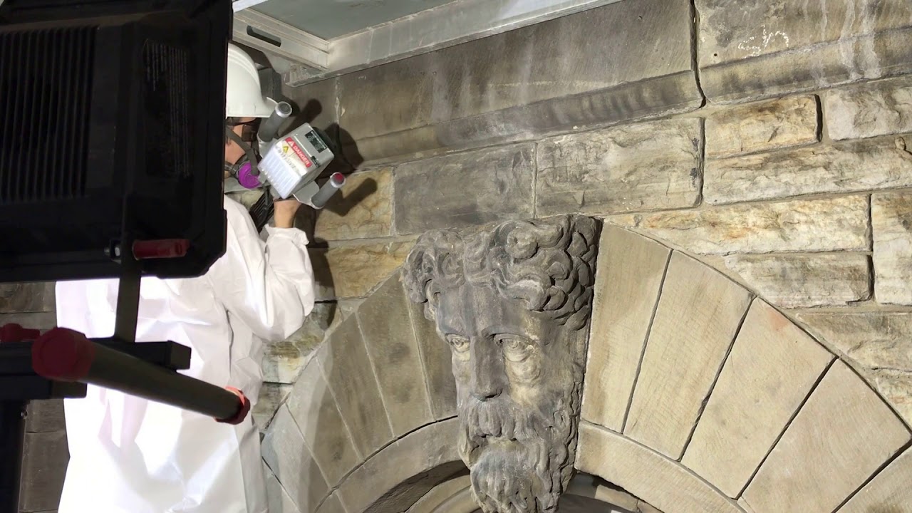 Laser cleaning - Berea Stone - LaserArt 100