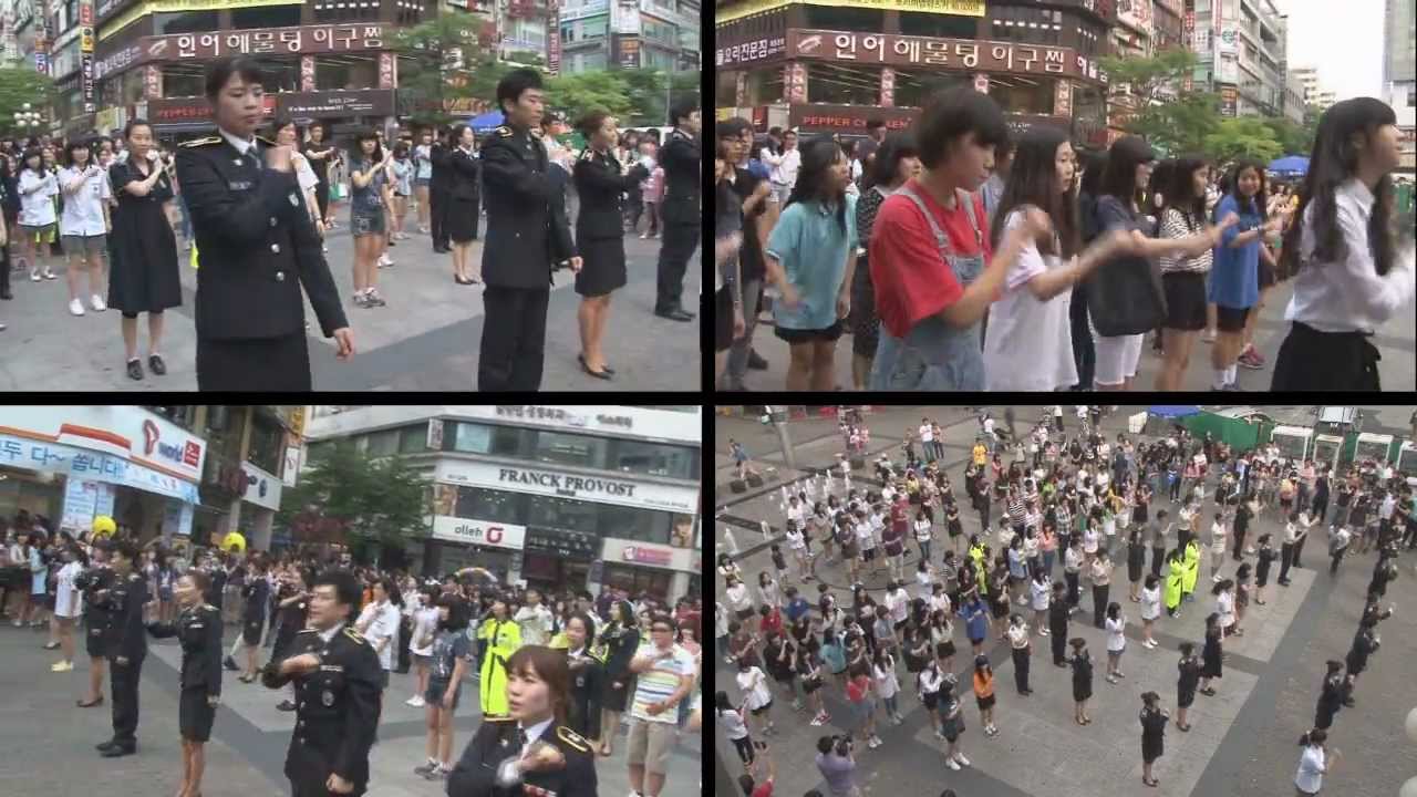 독도는 우리땅 플래시몹, 경찰관 그리고 국민(120606-범계역)
