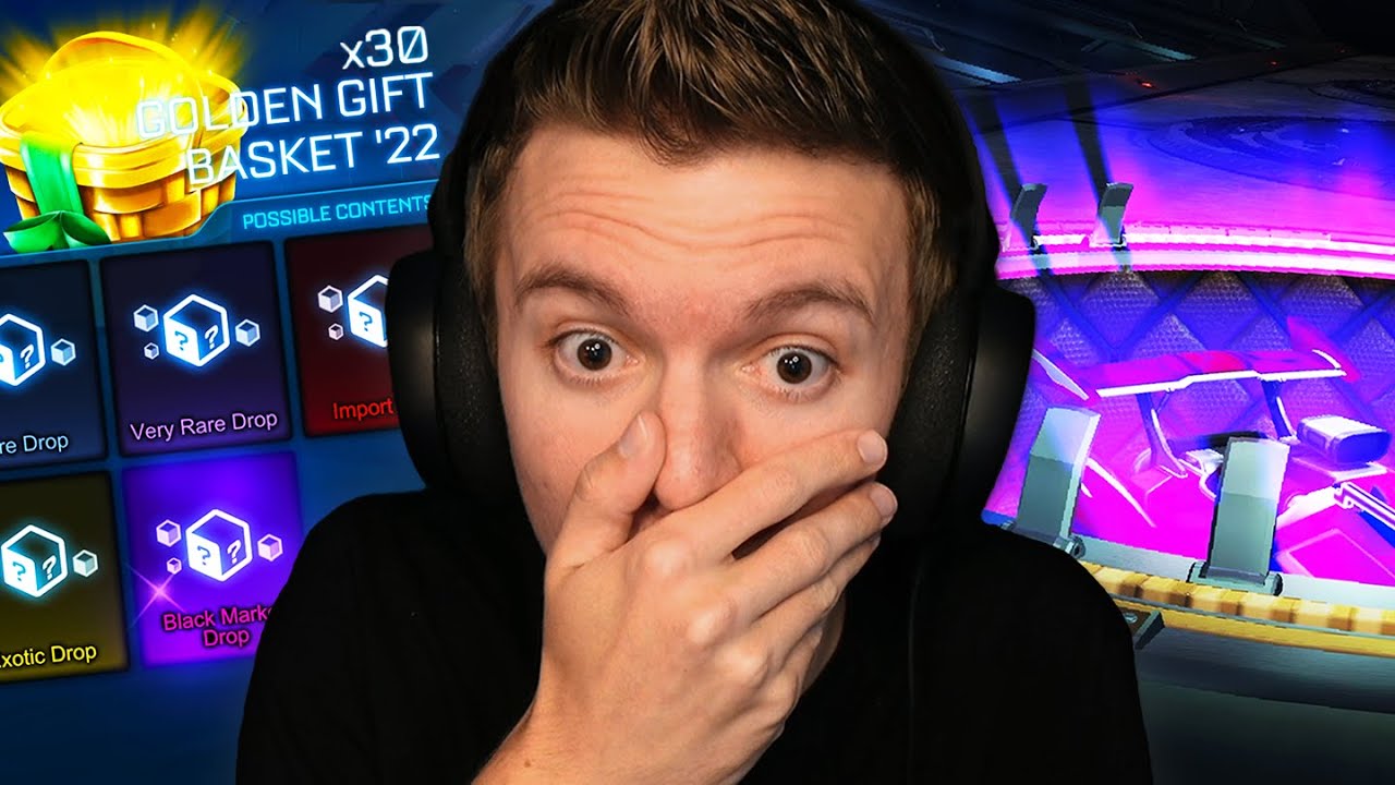 OPENING *LUCKY* GOLDEN GIFT BASKETS IN ROCKET LEAGUE!