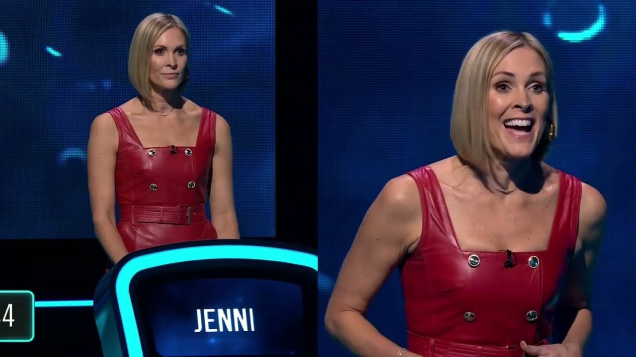 Jenni Falconer @sexy leather dress