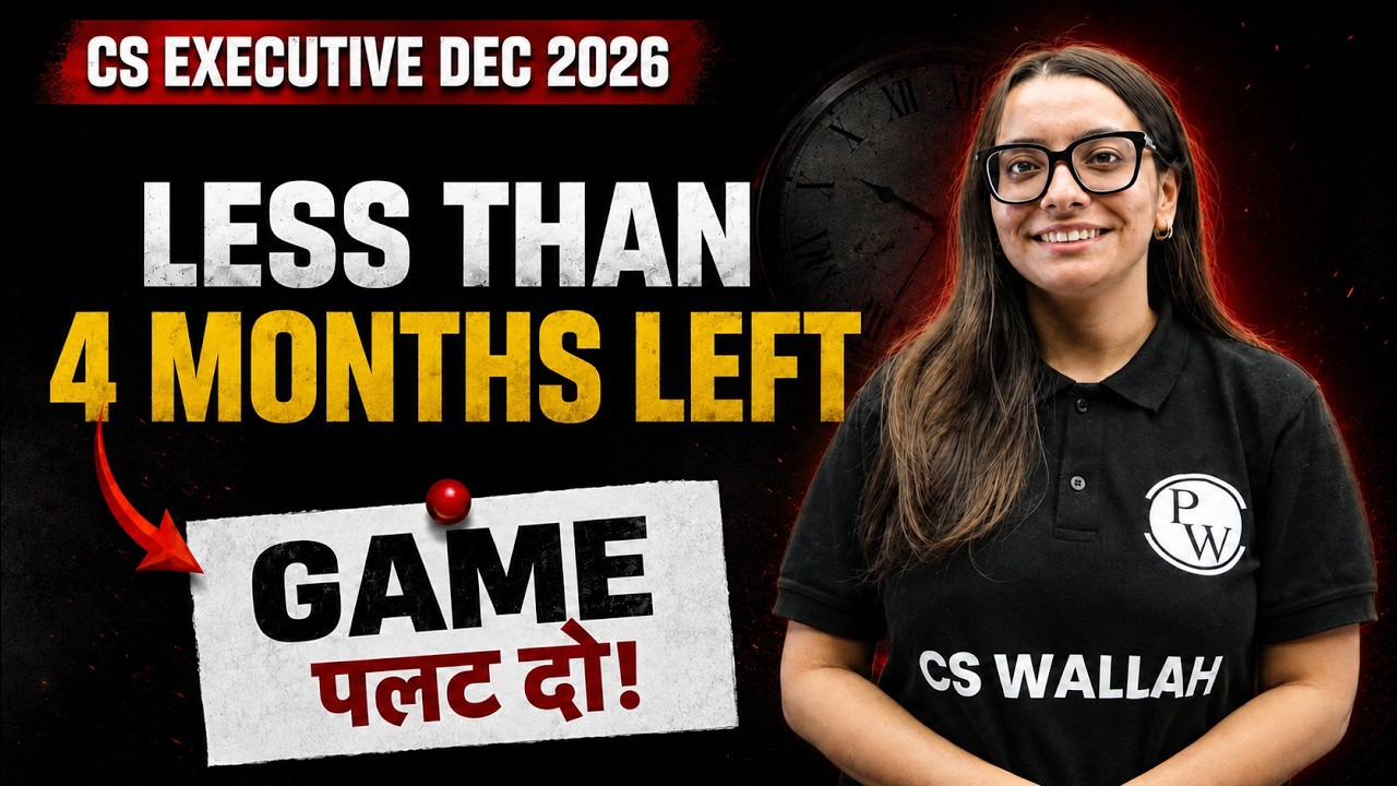Less Than 4 Months Left! 🔥 4 Month Strategy for CS Executive December 2026 | CS Shivani Miglani