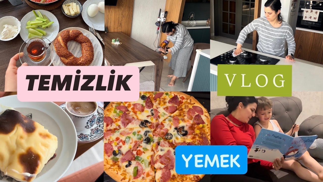 SEVGİLİLER GÜNÜ KAHVALTISI 😍 MUTFAK TEMİZLİĞİ ✅ SÜT HELVASI 👍🏻 PİZZA GÜNÜ 🍕HİKAYE SAATİ 🤍 VLOG 💁🏻‍♀️