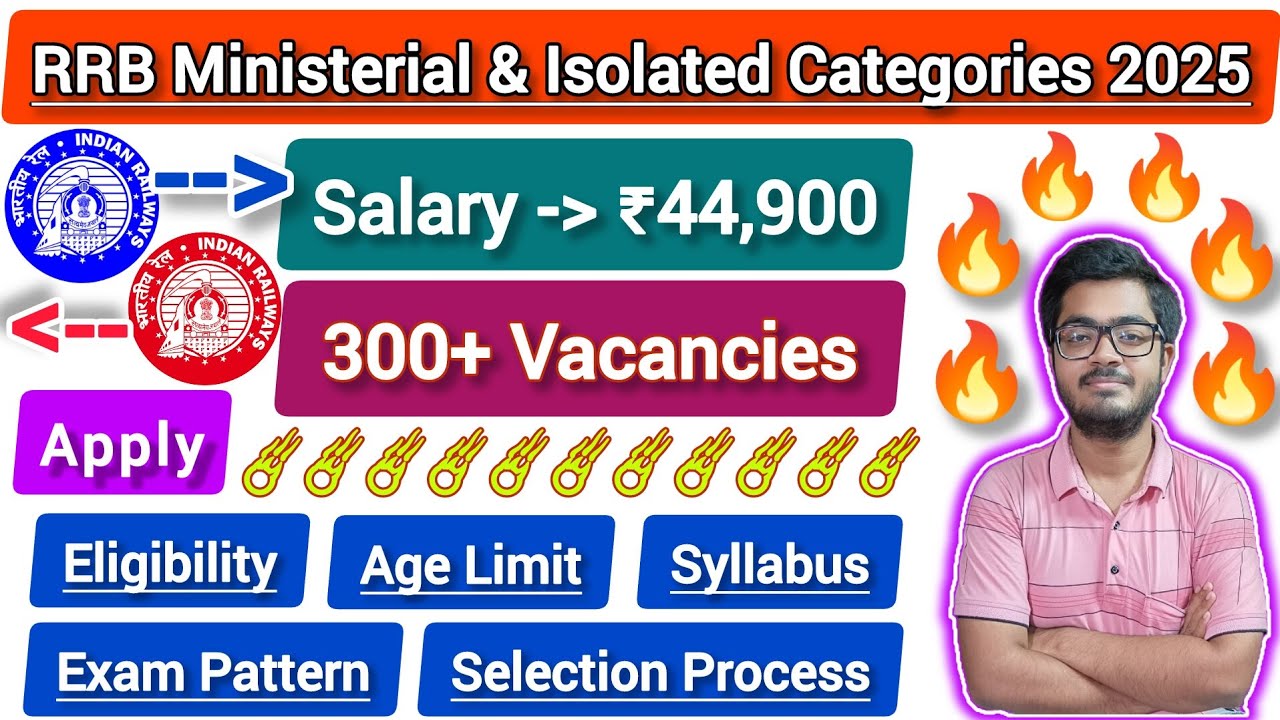 RRB Ministerial & Isolated Categories Recruitment || 312 Posts || Syllabus & Exam Pattern Explain. 