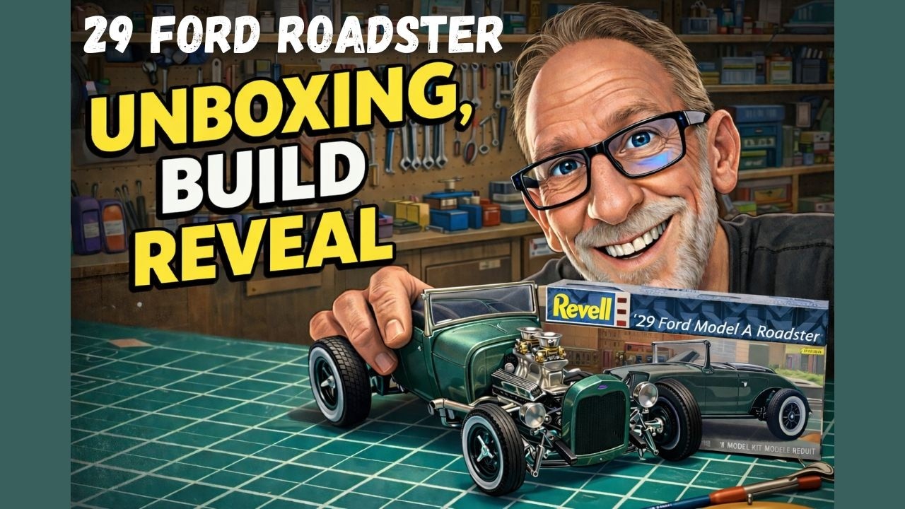 Scale Model Magic - Revell 1929 Ford Model A Roadster unboxing, build, and reveal