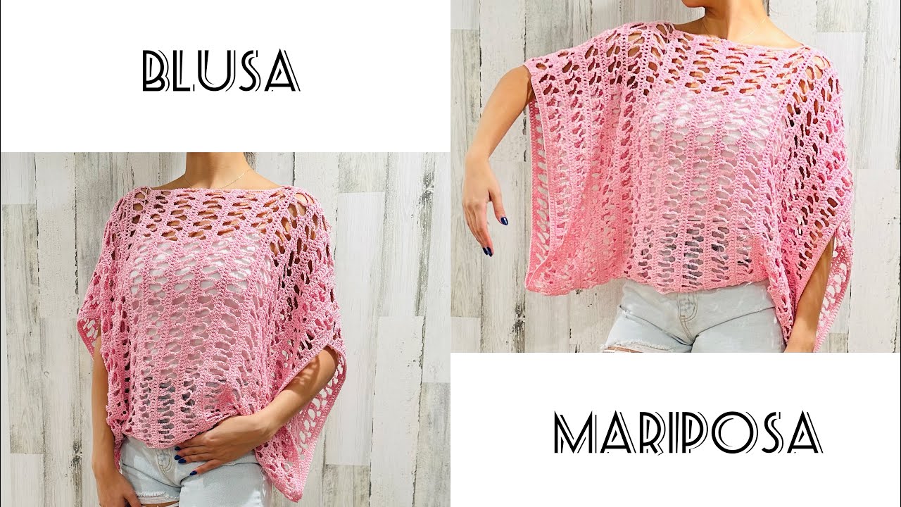 🌸BLUSA MARIPOSA A CROCHET- BUTTERFLY TOP || TUTORIAL ||