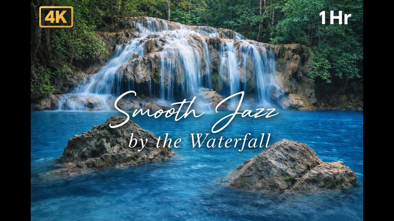 Smooth Jazz by the WaterFall | 1 Hr |
