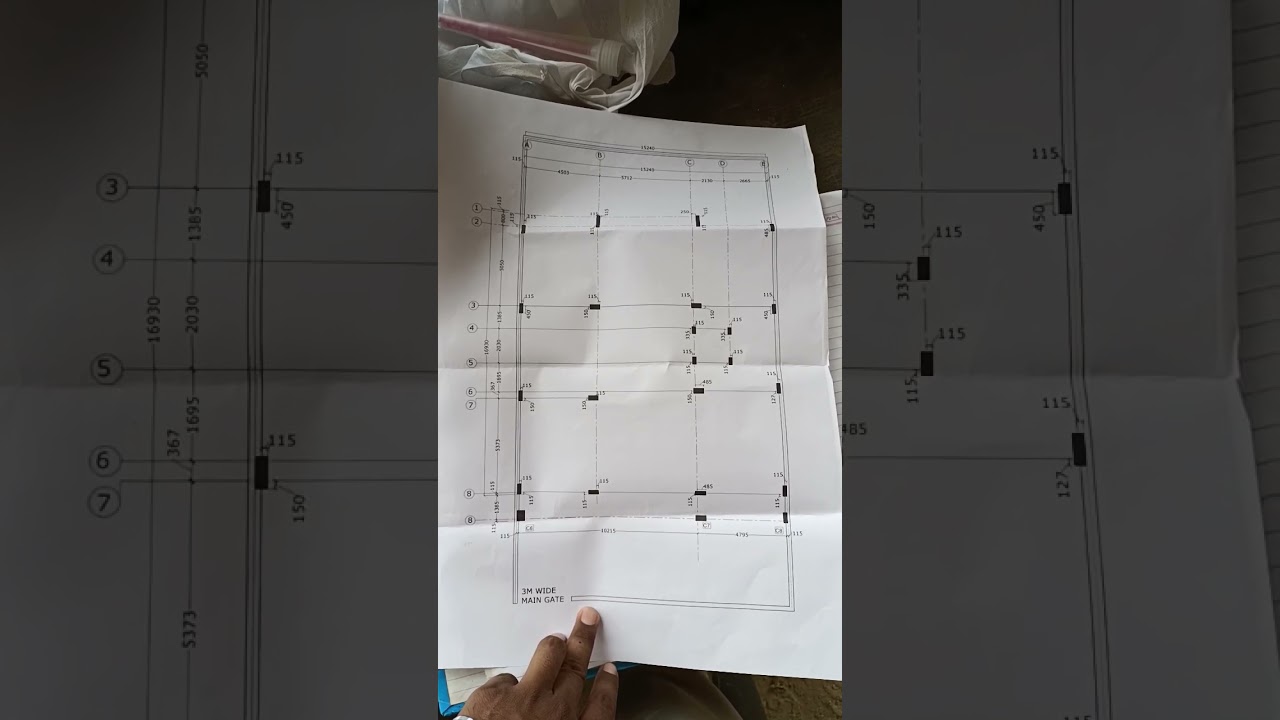 Coloum Grid plan drawings #civilengineering #vishalmishra #civilwork