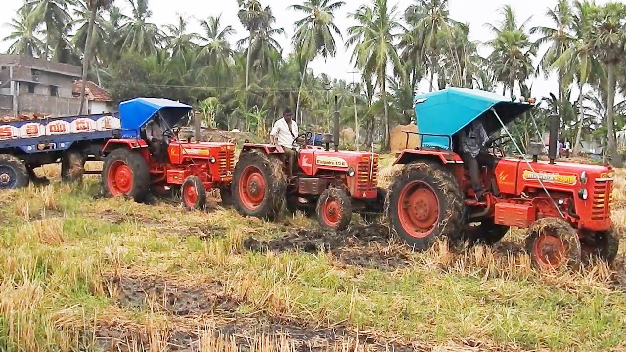 Tractor Videos 3 Mahindra Tractors Excellent Driving Skills | Palleturi