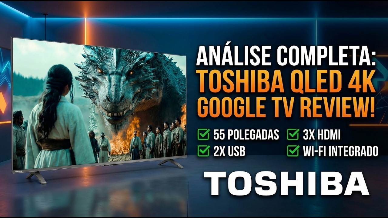 Smart TV QLED 55” Toshiba 4K Google TV 🔥 Vale a Pena ? Imagem Surreal e Ótimo Custo-Benefício!