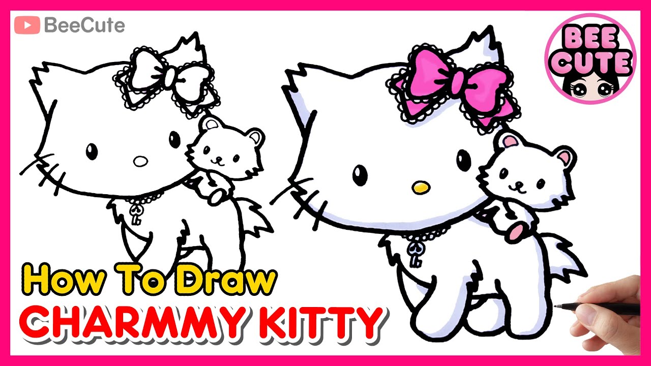 How to draw Charmmy Kitty Step by step | Drawing and coloring Charmmy Kitty | Bee Cute