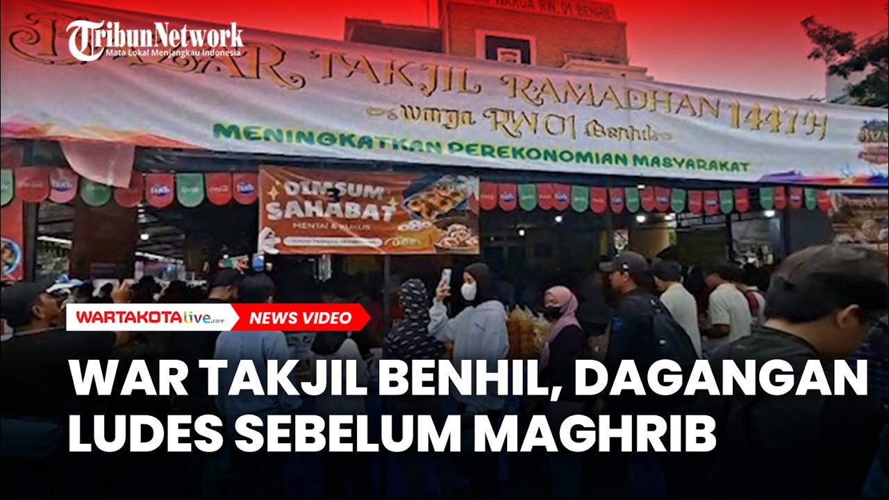 War Takjil Benhil Selalu Dinanti, Dagangan Ludes Sebelum Maghrib hingga Pembeli Rela Antre Panjang
