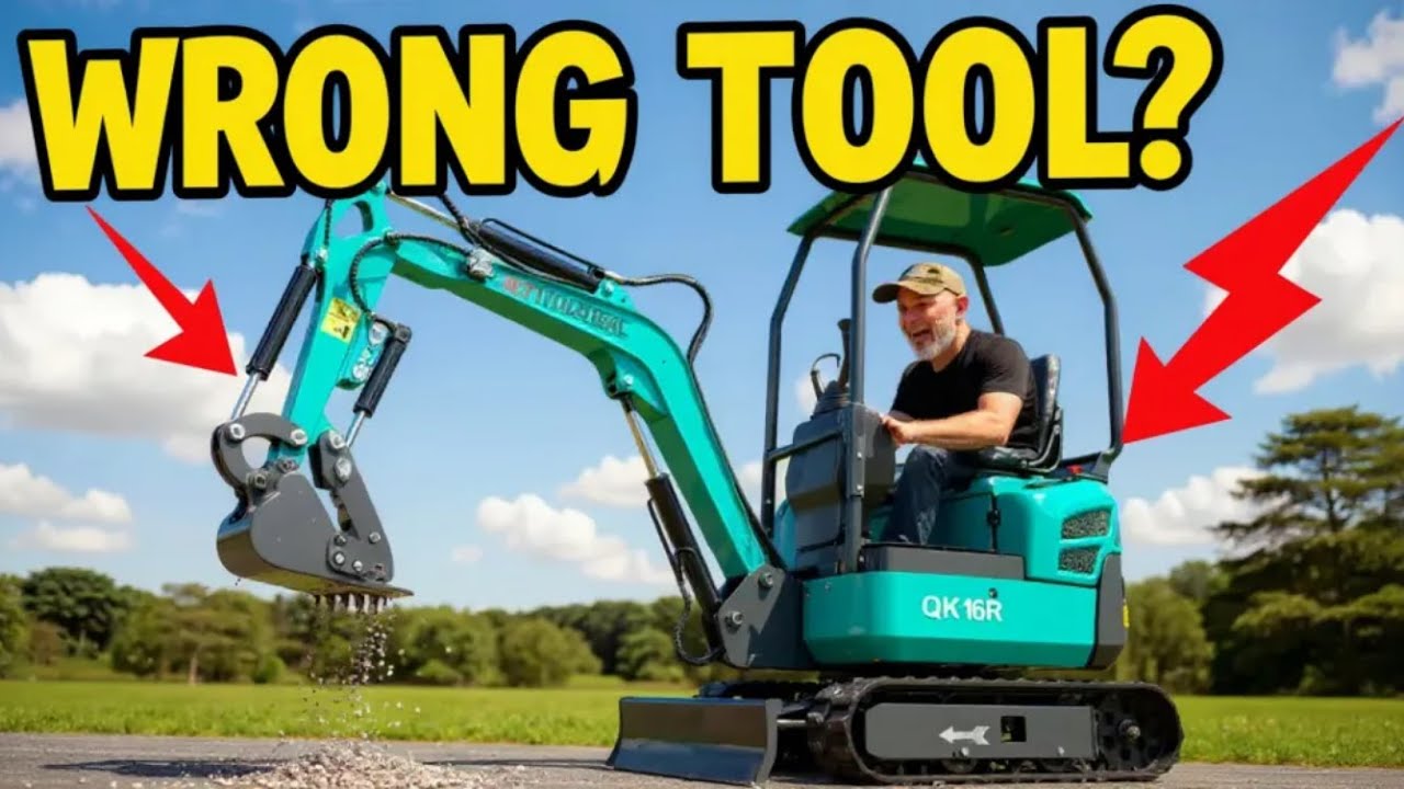 How NOT to spread gravel with your mini excavator!