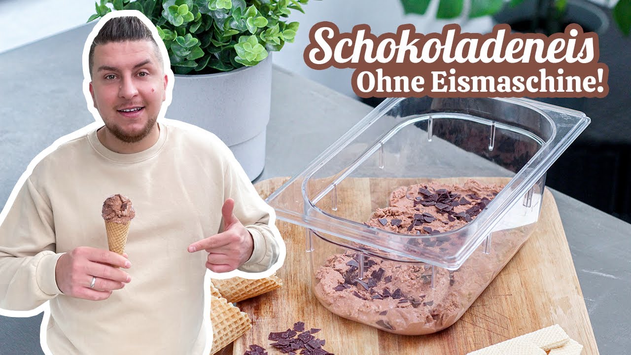 Schokoladeneis ohne Eismaschine | Einfach und schnell selber machen 🍫🍦
