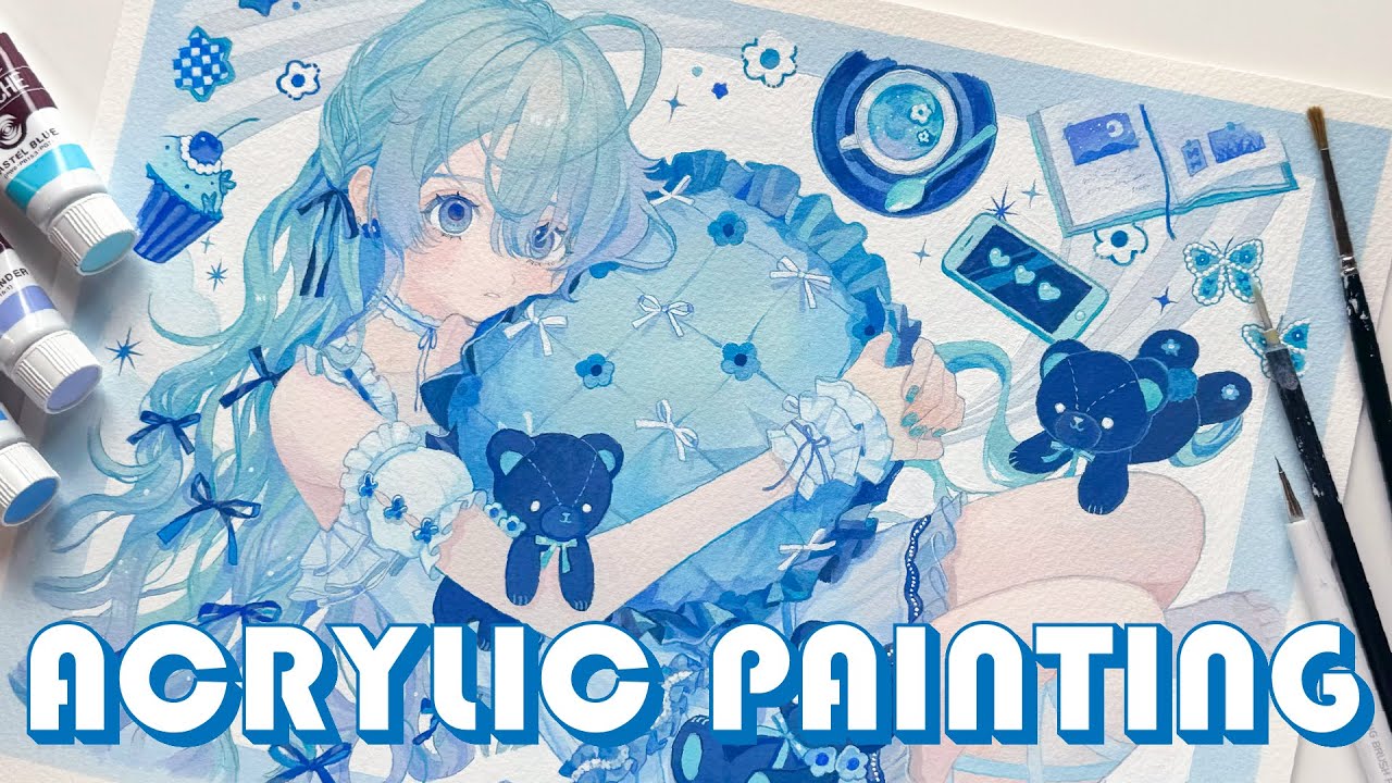 【アクリルガッシュ】アナログイラストメイキング＃6