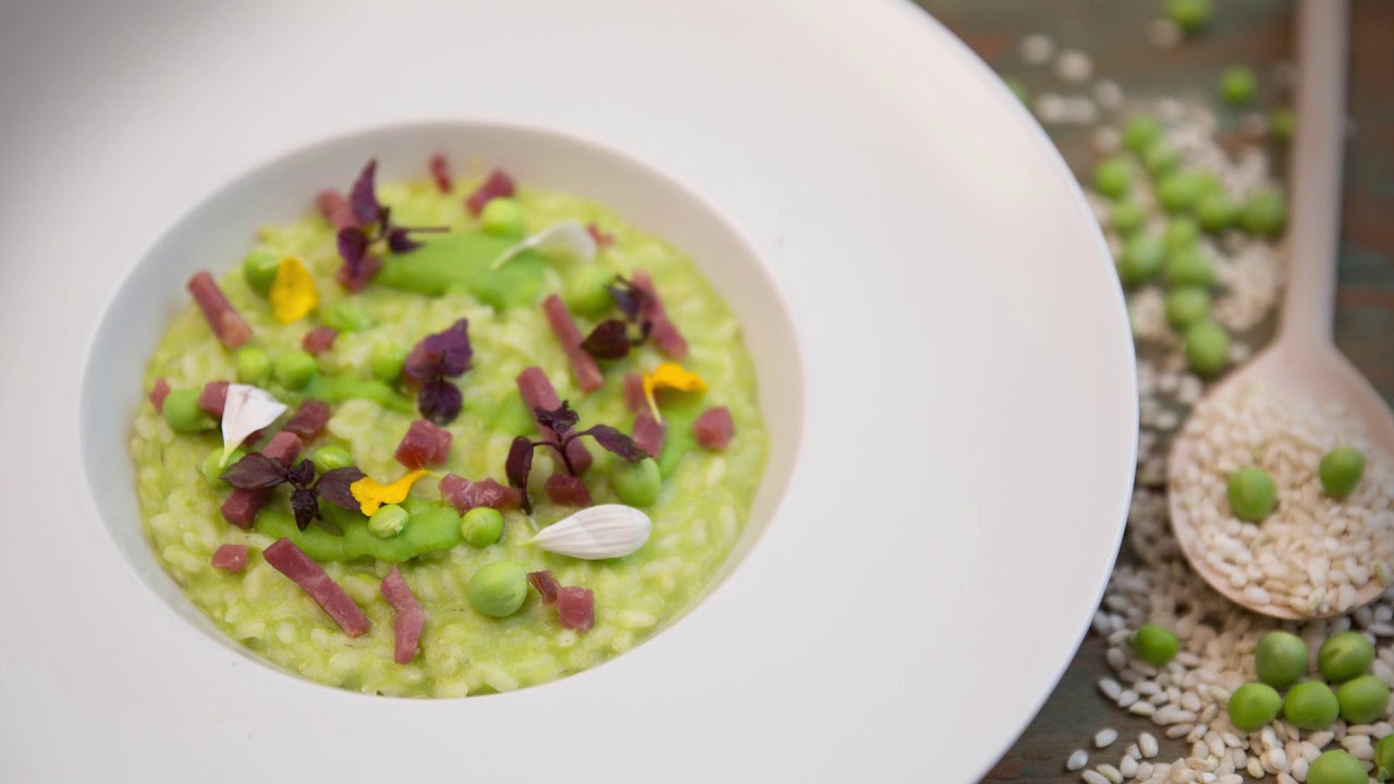 Risotto con piselli e prosciutto crudo | Chef Deg | Saporie